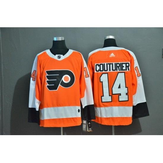 Men Philadelphia Flyers 14 Sean Couturier Orange Adidas Jersey