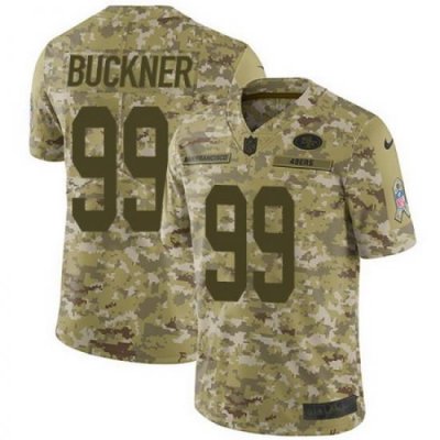 Nike 49ers #99 DeForest Buckner Camo Mens Stitched NFL Limited 2018 Salute To Service Jersey