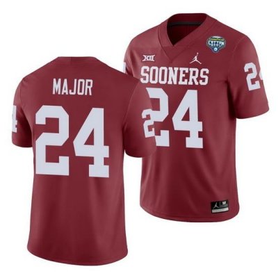 Oklahoma Sooners Marcus Major Crimson 2020 Cotton Bowl Men'S Jersey