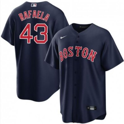 Men Nike Boston Red Sox #43 Ceddanne Rafaela Navy Blue Stitched Cool Base Baseball Jersey