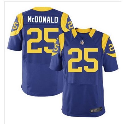 Nike Rams #25 T J McDonald Royal Blue Alternate Mens Stitched NFL Elite Jersey