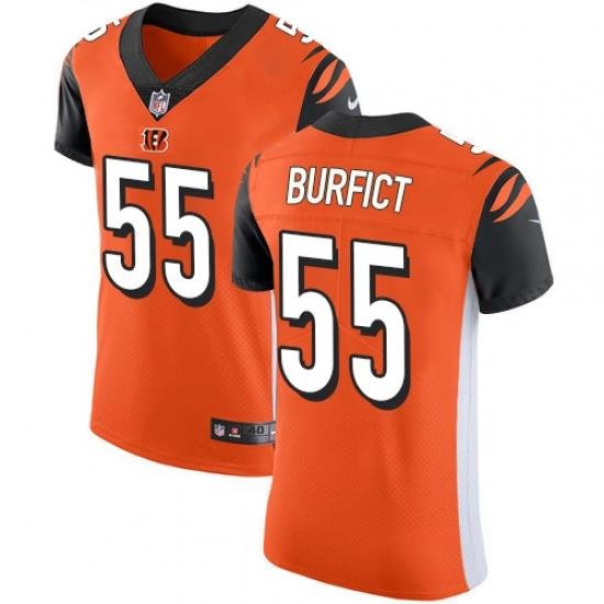 Nike Bengals #55 Vontaze Burfict Orange Alternate Mens Stitched NFL Vapor Untouchable Elite Jersey