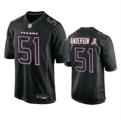 Men Houston Texans 51 Will Anderson Jr  Black Fashion Vapor Untouchable Limited Stitched Football Jersey