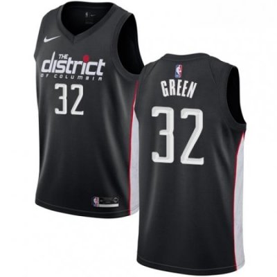 Mens Nike Washington Wizards 32 Jeff Green Swingman Black NBA Jersey City Edition