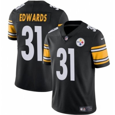 Youth Pittsburgh Steelers 31 Daijun Edwards Black Vapor Untouchable Limited Stitched Football Jersey