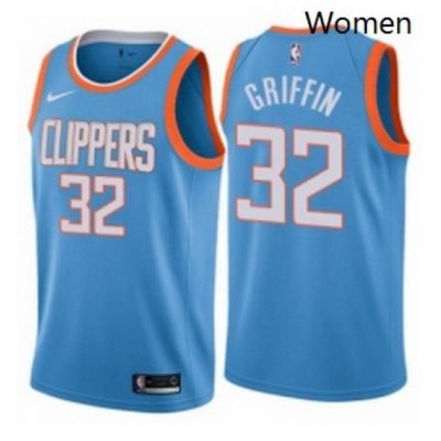 Womens Nike Los Angeles Clippers 32 Blake Griffin Swingman Blue NBA Jersey City Edition