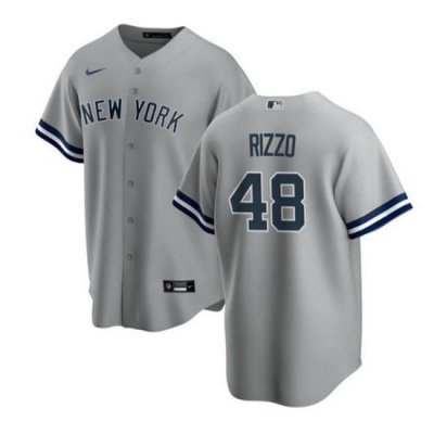 Men NeW York Yankees 48 Anthony Rizzo Grey Cool Base Stitched Baseball Jersey