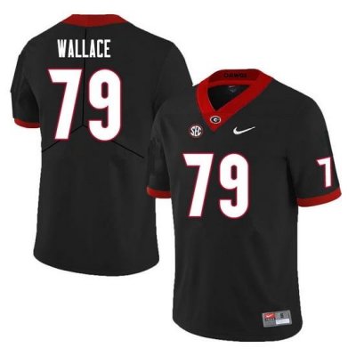 Men #79 Weston Wallace Georgia Bulldogs College Football Jerseys Sale-Black