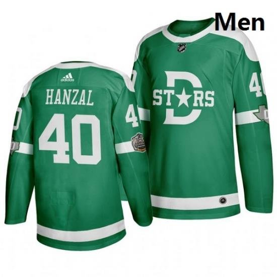 Stars 40 Martin Hanzal Green 2020 Winter Classic Adidas Jersey