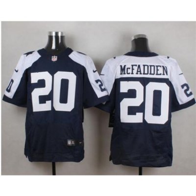 Nike Dallas Cowboys #20 Darren McFadden Navy Blue Thanksgiving Throwback Mens Stitched NFL Elite Jersey