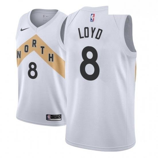 Men NBA 2018 19 Toronto Raptors 8 Jordan Loyd City Edition White Jersey