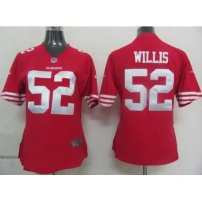 Womens Nike San Francisco 49ers 52 Willis Red Nike NFL Jerseys