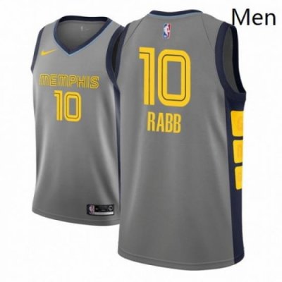 Men NBA 2018 19 Memphis Grizzlies 10 Ivan Rabb City Edition Gray Jersey