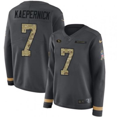 Nike 49ers #7 Colin Kaepernick Anthracite Salute to Service