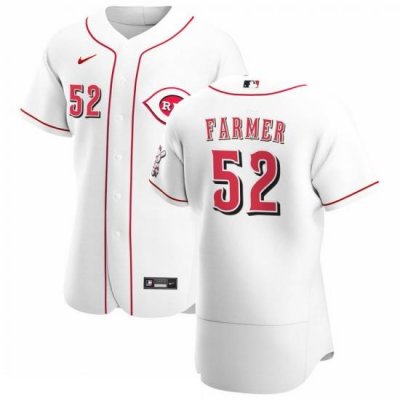 Men Cincinnati Reds 52 Kyle Farmer Men Nike White Home 2020 Flex Base Player MLB Jersey