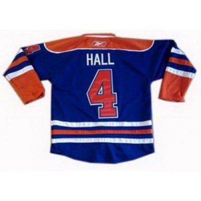 kids Edmonton Oilers 4 Taylor Hall LT Blue Jerseys