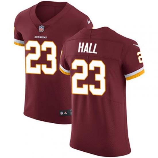 Men Nike Redskins #23 DeAngelo Hall Burgundy Red Team Color Stitched NFL Vapor Untouchable Elite Jersey