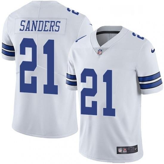 Youth Nike Dallas CoWboys 21 Deion Sanders White Vapor Untouchable Limited Player NFL Jersey