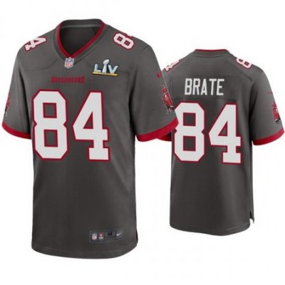 Men Cameron Brate Buccaneers Pewter Super Bowl Lv Game Jersey