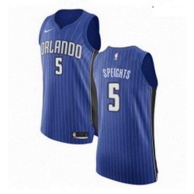 Mens Nike Orlando Magic 5 Marreese Speights Authentic Royal Blue Road NBA Jersey Icon Edition