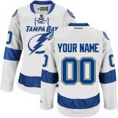 Reebok Tampa Bay Lightning Men Women youth Premier Road Custom Jersey   White