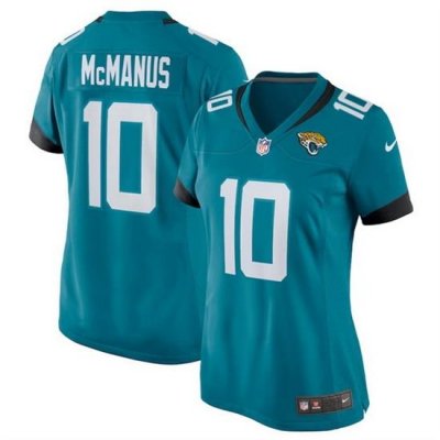 Women Jacksonville Jaguars 10 Brandon McManus Teal Stitched Jersey 28Run Small 29