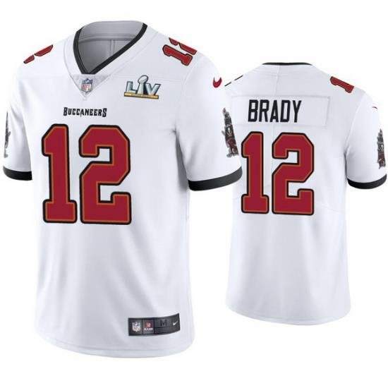 Men Tom Brady Buccaneers White Super Bowl Lv Vapor Limited Jersey