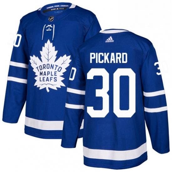 Mens Adidas Toronto Maple Leafs 30 Calvin Pickard Authentic Royal Blue Home NHL Jersey