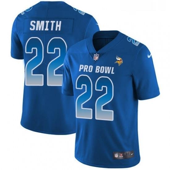 Youth Nike Minnesota Vikings 22 Harrison Smith Limited Royal Blue 2018 Pro Bowl NFL Jersey