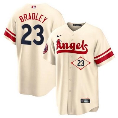 Men Los Angeles Angels 23 Archie Bradley 2022 Cream City Connect Cool Base Stitched Jerseyy