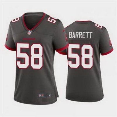 Women Nike Tampa Bay Buccaneers 58 Shaquil Barrett Pewter Alternate Vapor Limited Jersey