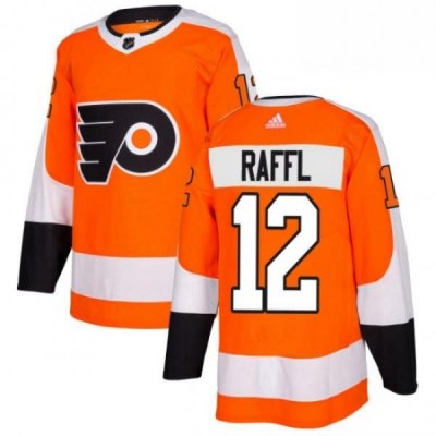 Mens Adidas Philadelphia Flyers 12 Michael Raffl Authentic Orange Home NHL Jersey