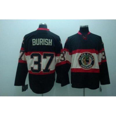 Chicago Blackhawks 37 Adam burish black Third jerseys