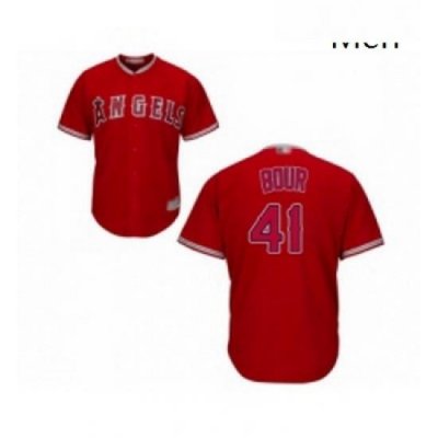 Mens Los Angeles Angels of Anaheim 41 Justin Bour Replica Red Alternate Cool Base Baseball Jersey