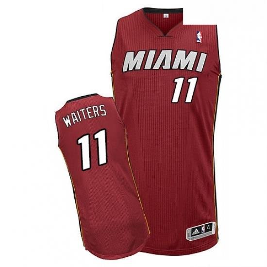 Mens Adidas Miami Heat 11 Dion Waiters Authentic Red Alternate NBA Jersey