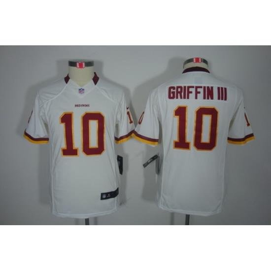 Youth Nike Washington Redskins #10 Robert Griffin III White Limited Jerseys