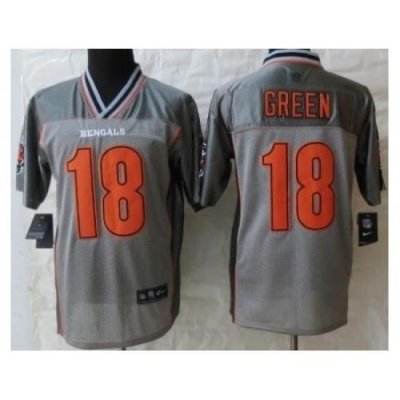 Nike Cincinnati Bengals 18 A.J. Green Grey Elite Vapor NFL Jersey