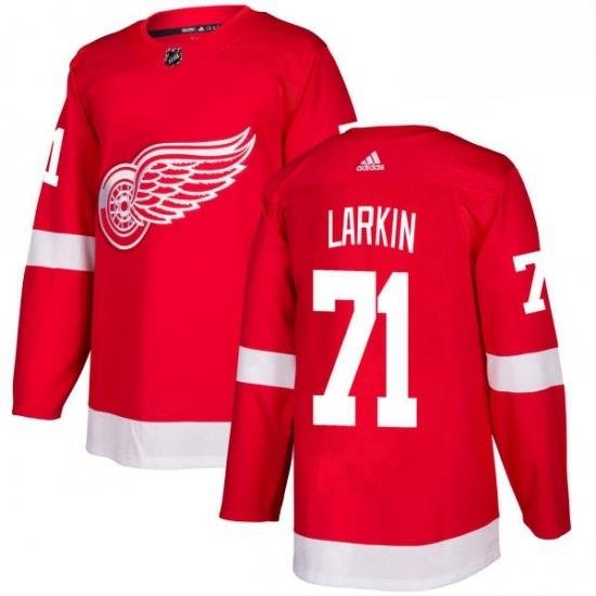 Mens Adidas Detroit Red Wings 71 Dylan Larkin Premier Red Home NHL Jersey