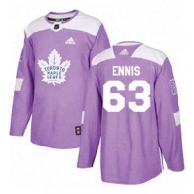 Youth Adidas Toronto Maple Leafs 63 Tyler Ennis Authentic Purple Fights Cancer Practice NHL Jersey