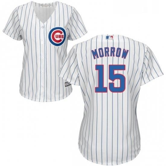 Womens Majestic Chicago Cubs 15 Brandon Morrow Replica White Home Cool Base MLB Jersey