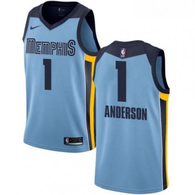 Womens Nike Memphis Grizzlies 1 Kyle Anderson Swingman Light Blue NBA Jersey Statement Edition