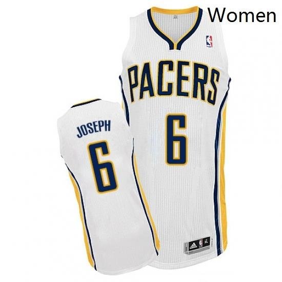 Womens Adidas Indiana Pacers 6 Cory Joseph Authentic White Home NBA Jersey