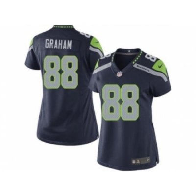 Women Nike Seattle SeahaWks 88 Jimmy Graham blue NFL Jersey