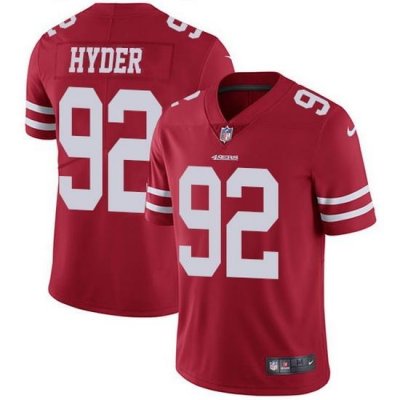 Nike 49ers 92 Kerry Hyder Red Team Color Men Stitched NFL Vapor Untouchable Limited Jersey