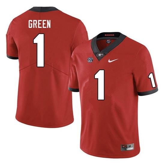 Men #1 Nyland Green Georgia Bulldogs College Football Jerseys Sale-Red