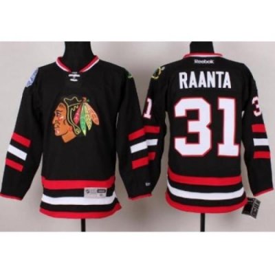 Chicago Blackhawks 31 Antti Raanta Black 2014 Stadium Series NHL Jersey A PATCH