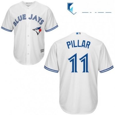 Womens Majestic Toronto Blue Jays 11 Kevin Pillar Authentic White MLB Jersey