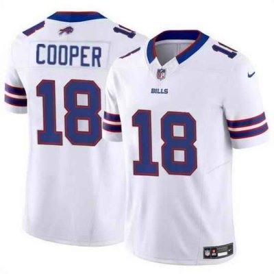 Men Buffalo Bills 18 Amari Cooper White 2024 F U S E Vapor Untouchable Limited Stitched Football Jersey