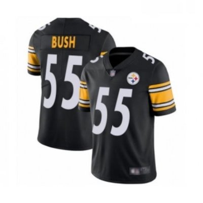 Youth Pittsburgh Steelers 55 Devin Bush Black Team Color Vapor Untouchable Limited Player Football Jersey