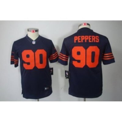 Nike Youth Chicago Bears #90 Julius Peppers Blue Color Limited Jerseys[Orange Number]